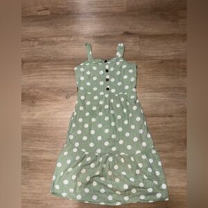 Monteau Mint Polka Dot Mini Dress